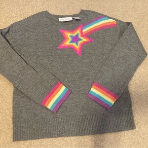 Children’s Place Gray Sweater with Colorful Star and Stripes